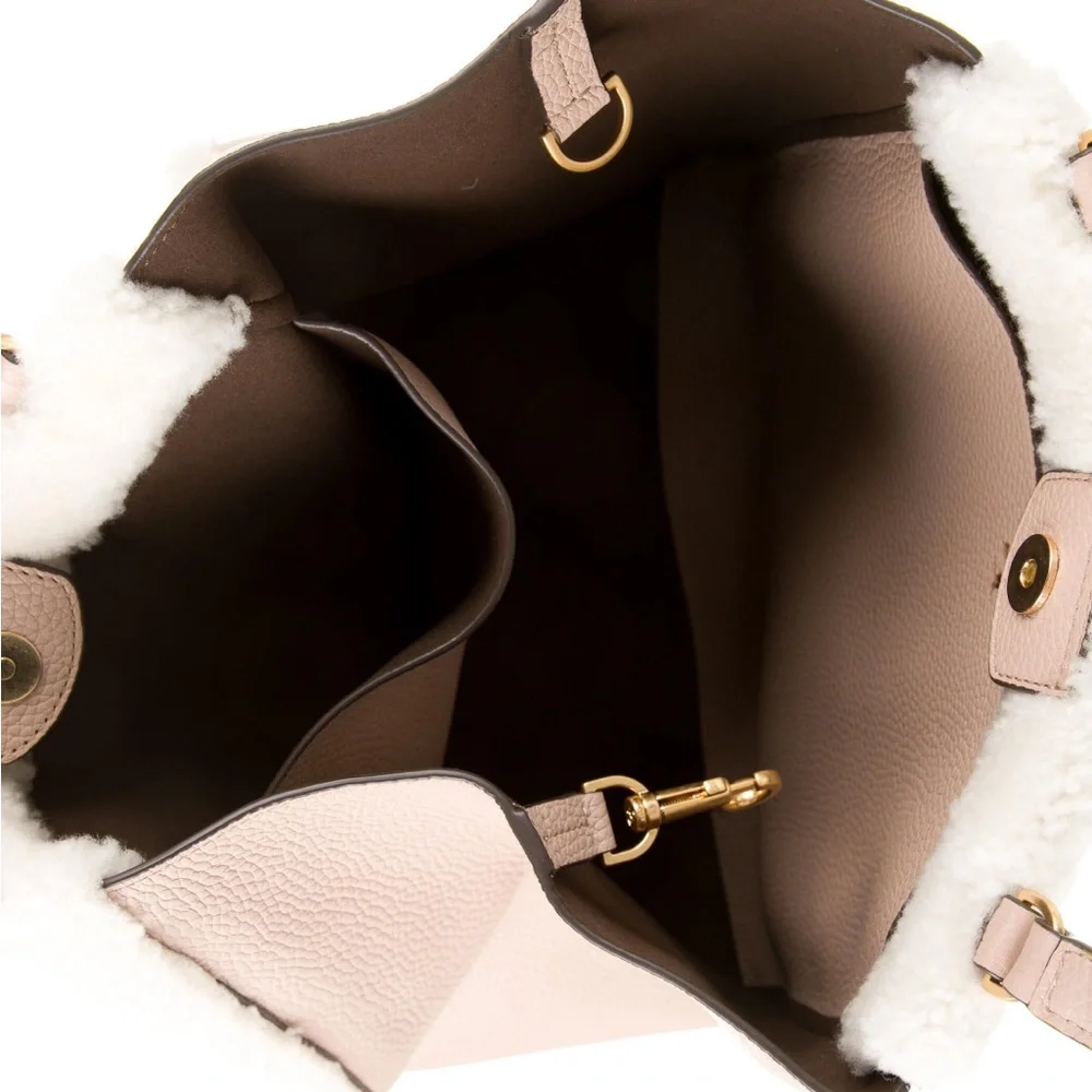 Tory Burch Shearling trimmed shoulder bag - Picture 4 of 5